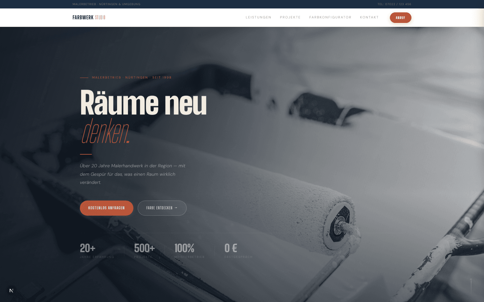 Farbwerk Studio – Website-Konzept